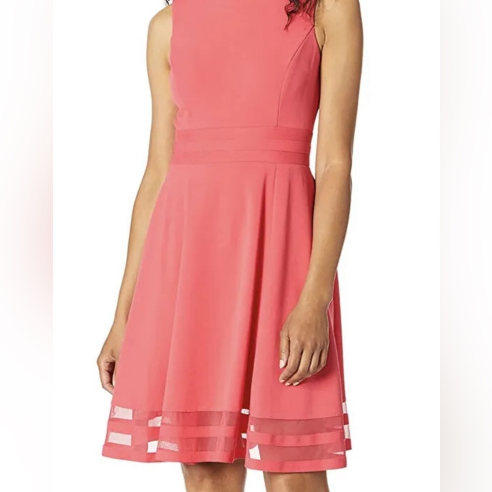Calvin Klein Coral Dress Size 10 Medium Brand New With Tags